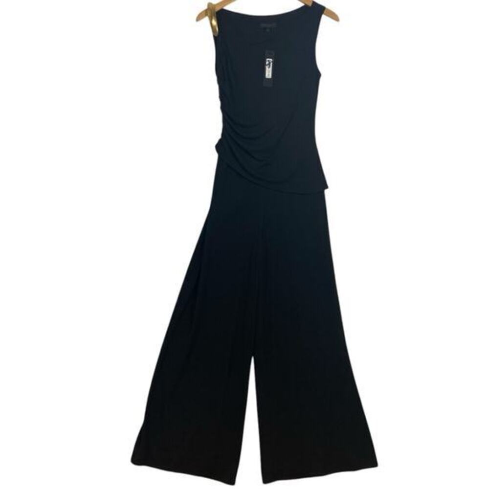 DONNA KARAN‎ NEW YORK nwt $169 hardware strap wide-leg pants jumpsuit 2 XS - Picture 2 of 12